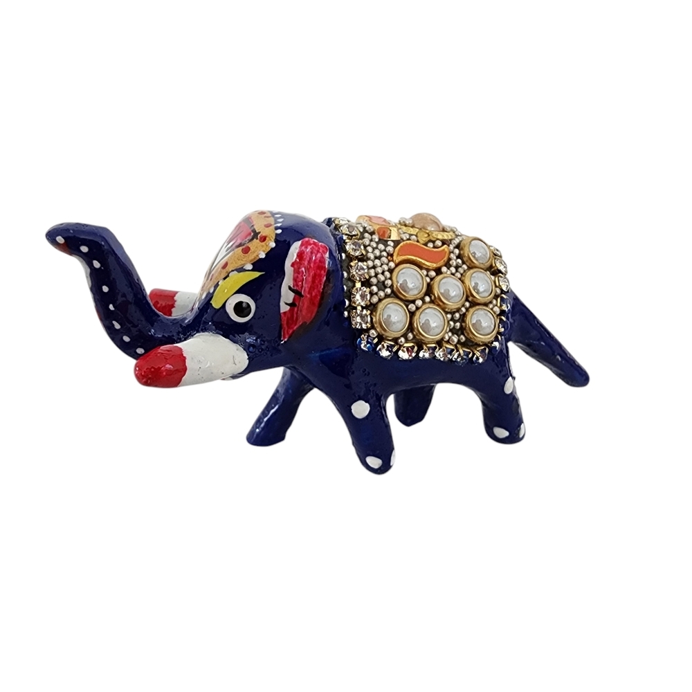 Standing Mini Elephant: strength, stability, grounding - hand painted figure - Picture 5 of 16